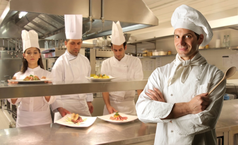 white, professional Occupation, occupation, mature men, portrait, mature adult, food And Drink Industry, indoors, men, males, teamwork, foreman, s, hotel