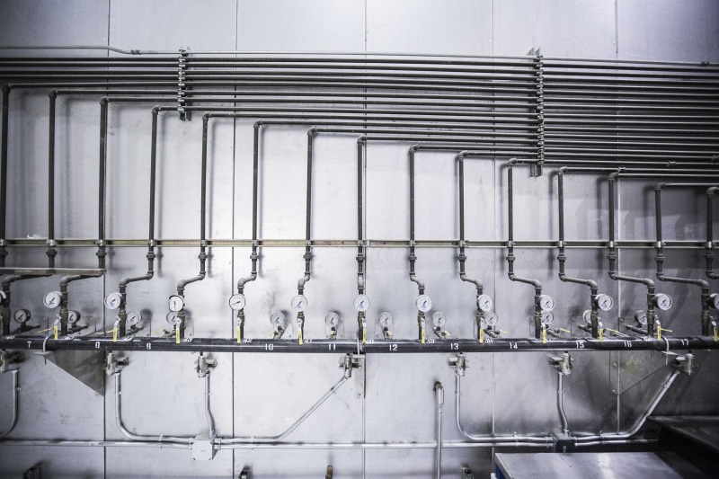 side by side, steel, stainless steel, backgrounds, system, no people, security, modern, tubes, technology, wall - building feature, indoors, in a row, silver colored