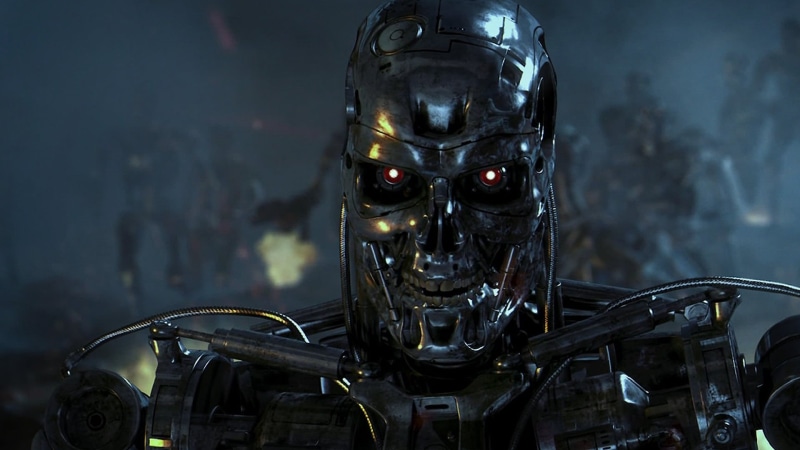 digital, 1080P, machine, science fiction, movies, Terminator 3: Rise of the Machines, motorcycle, endoskeleton, one person, day, mask - disguise, disguise