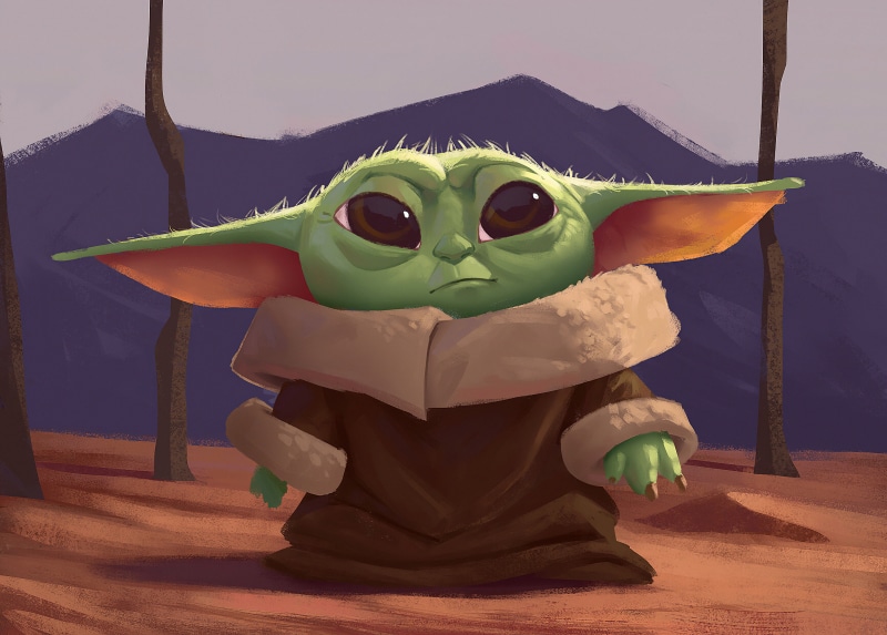 TV Show, Star Wars, 2K, The Mandalorian, Baby Yoda