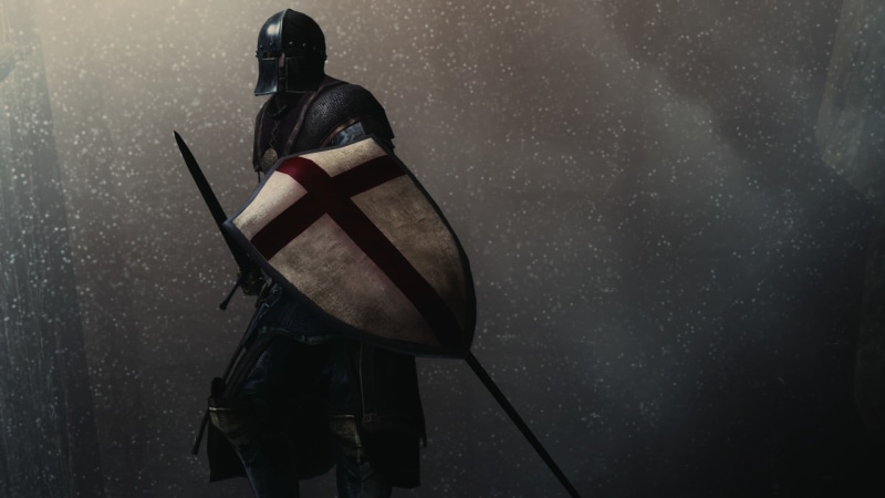 medieval, weapon, power, one Person, conflict, real people, holding, shield, rendering, wet, aggression, background, sword, occupation, history, nature