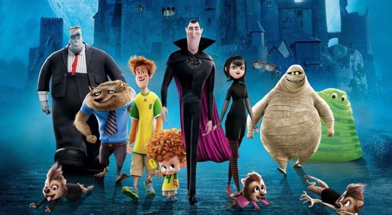 Cartoons, movie hotel transylvania 2, indoors, full length, togetherness, men, adult, movies, humor, Others, 1080P, young men, females, people