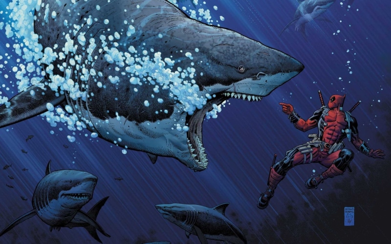 no people, marine, Marvel Comics, group of animals, water, fish, animal themes, underwater, shark, swimming, sea, sea life, large group of animals