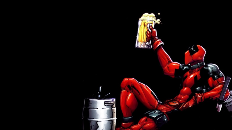 close-up, holding, studio shot, food and drink, marvel, occupation, Deadpool, celebration, headwear, no people, creativity, copy space, technology, comic art