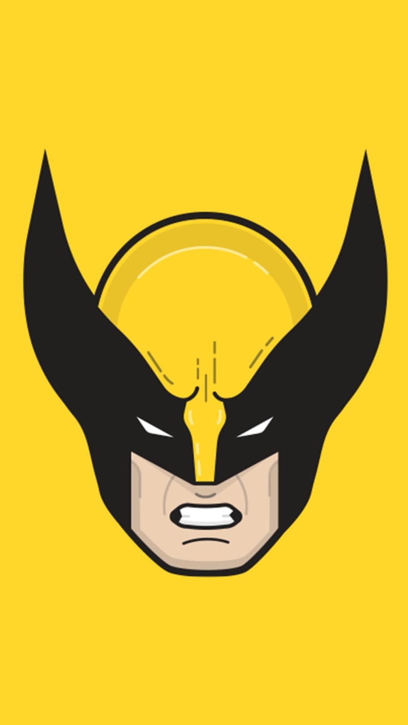 studio shot, indoors, simplicity, yellow, metal, Wolverine, superhero, symbol, single object, silhouette, 1080P, animal body part, archival, light bulb