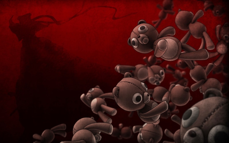 bear, 2K, cartoon, scary, teddy