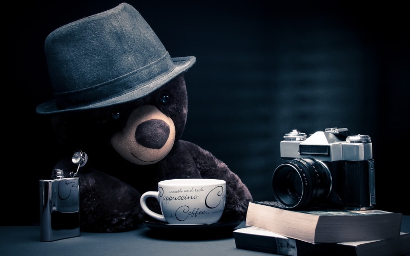 coffee, teddy bear, bear, time, cool, 1080P, toys, teddy