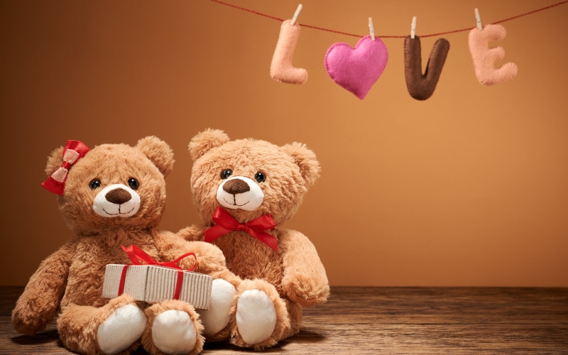 two, Love, plush, teddy, teddy bear, toys, softness, holiday, indoors, brown, group of objects, romantic, 2K, stuffed toy, celebration, innocence, toy
