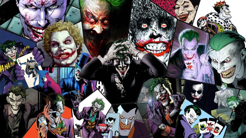 collage, DC Comics, Joker, Batman, 1080P, comic books, artwork
