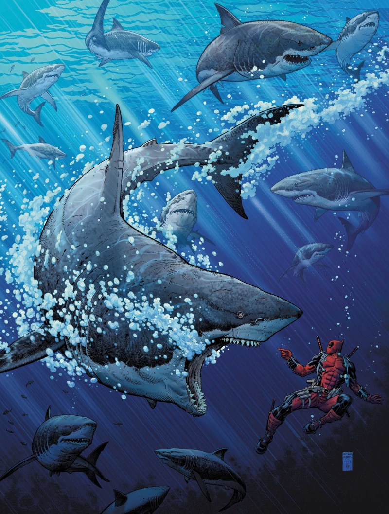 school of fish, animal themes, vertebrate, Marvel Comics, no people, mammal, whale shark, water, sea, undersea, nature, whale, marine, carnivore, large group of animals
