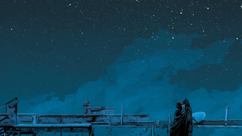 Mitch Gerads, milky way, infinity, space and astronomy, astronomy, sky, comic art, beauty in nature, cat, comic books, galaxy, science, blue, no people