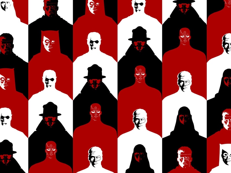 art and craft, standing, female likeness, indoors, winter, human body part, choice, Watchmen (movie), illuminated, red, representation, Dr. Manhattan, men