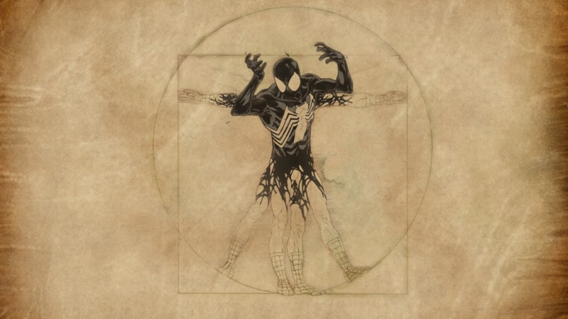 craft, angel, 1080P, backgrounds, the past, beige, Venom, pencil drawing, paper, no people, human representation, simple background, Vitruvian Man, history