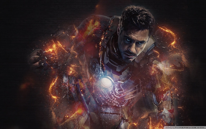 sign, holding, burning, portrait, one person, warning sign, young adult, heat - temperature, Iron Man, digital composite, The Avengers, fire, iron, Robert Downey Jr.