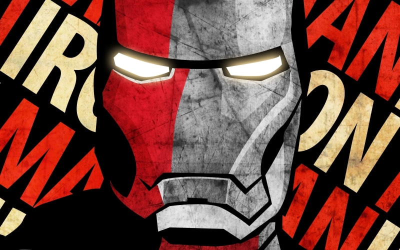Tony Stark, mask, illustraiton, superhero mask, iron, man, 2K, ironman