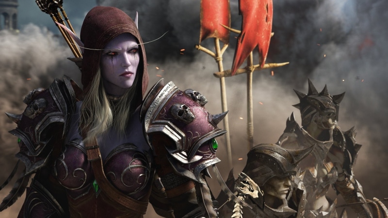 World of Warcraft, holding, arts culture and entertainment, young adult, conflict, standing, nature, Elf, clothing, 1080P, Sylvanas Windrunner, adult
