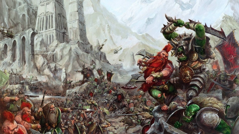 no people, plant, day, Warhammer, orcs, religion, statue, place of worship, dwarfs, outdoors, 1080P, spirituality, nature, war, flower, male likeness