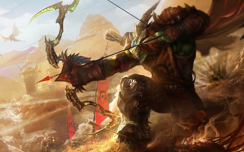art and craft, futuristic, representation, day, religion, color Image, World of Warcraft, sunlight, focus on foreground, 1080P, orc, video games, fire - Natural Phenomenon