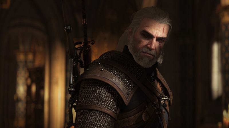 adult, fictional, one person, man, armored, character, lifestyles, contemplation, history, The Witcher, Geralt of Rivia, architecture, real people, beard