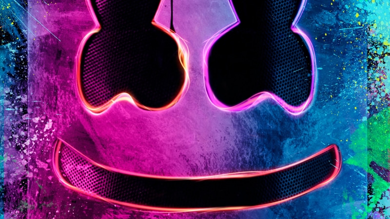 Alan Walker, Marshmello, Alan Walker logo, 4K, neon, Billie Eilish