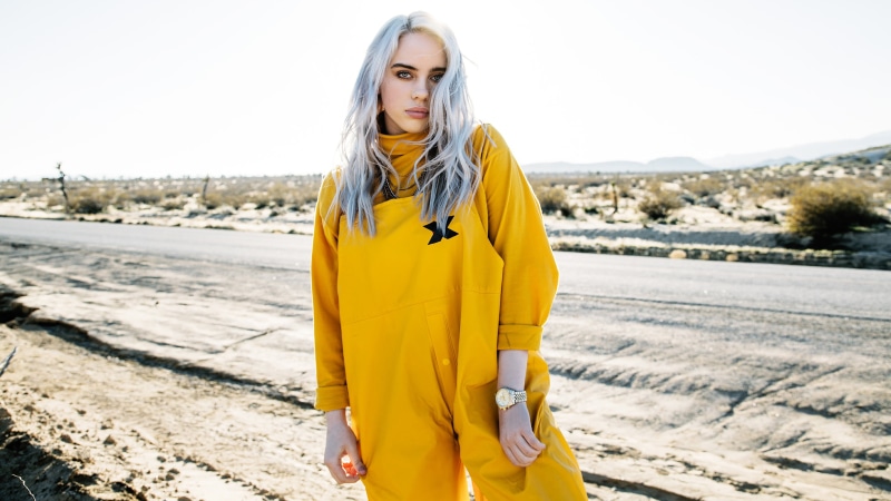 Alan Walker logo, Alan Walker, Billie Eilish, neon, Marshmello, 4K
