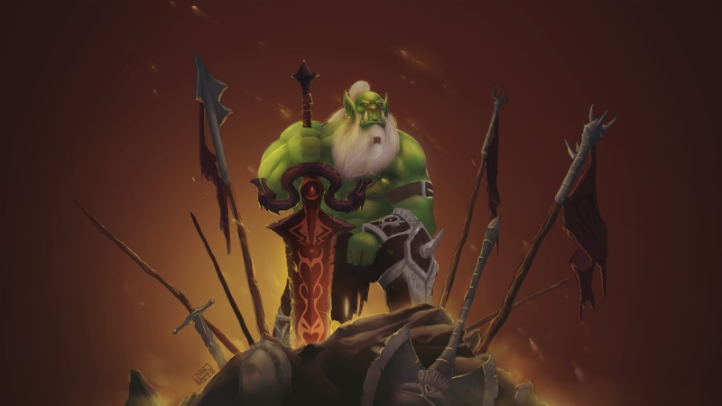 World of Warcraft Legion, warrior, World of Warcraft: Battle for Azeroth, wow classic, Orc, fantasy warrior, fan art, fantasy art, 4K, World of Warcraft: Cataclysm