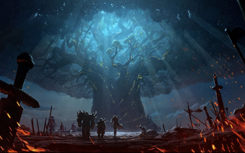 underwater, nature, animals in the wild, school of fish, aquarium, sea life, warcraft, swimming, azeroth, people, real people, large group of animals, water