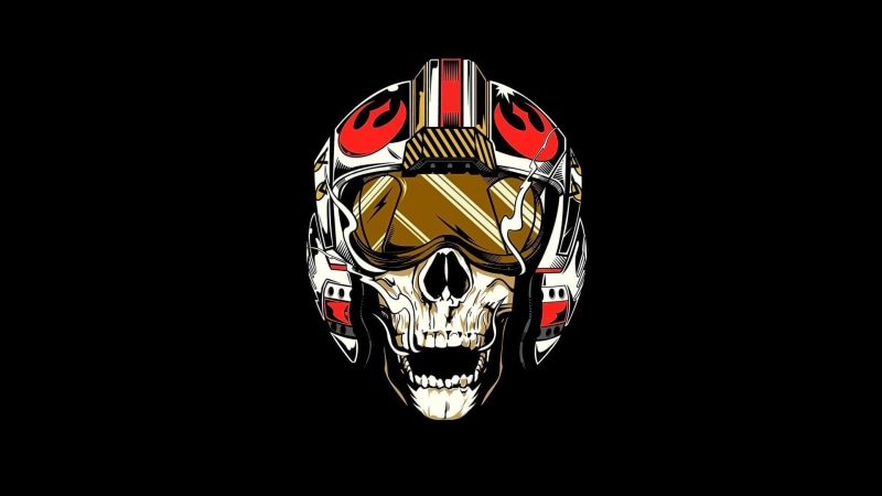 Pilot, 1080P, Star Wars, skull, Rebel Alliance