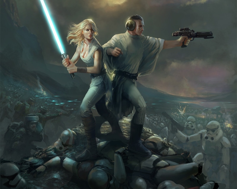 Star Wars, blaster, Rebel Alliance, 1080P, artwork, lightsaber, stormtrooper, guilano brocani