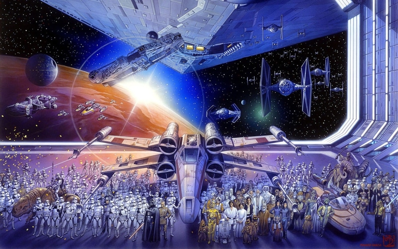 wars, built structure, city, X-wing, nature, glass - material, transportation, TIE Fighter, lighting equipment, architecture, mode of transportation, artwork