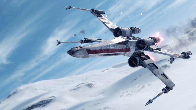 2K, X-wing, artwork, Star Wars: Battlefront, video games, Star Wars, Hoth