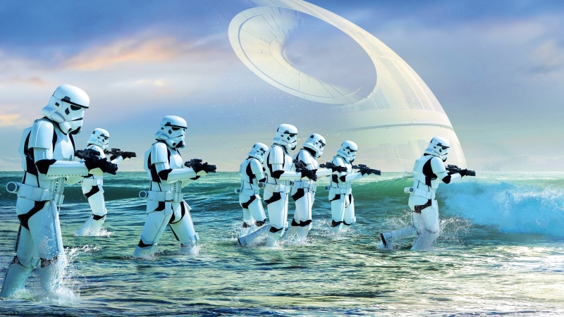 4K, Stormtroopers, wars, walking, star, body, water, trooper, Rogue One: A Star Wars Story, 4K