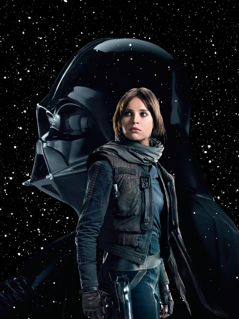 looking, women, Rogue One: A Star Wars Story, Felicity Jones, looking up, clothing, studio shot, beautiful woman, beauty, night, leather, one person, black color