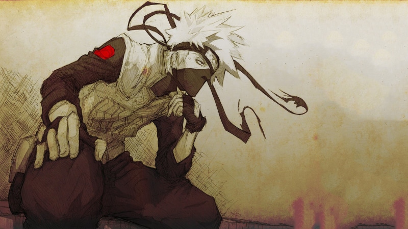 Naruto Shippuuden, Hatake Kakashi, adult, activity, indoors, anime, headwear, 1080P, textured effect, human representation, representation, manga, architecture