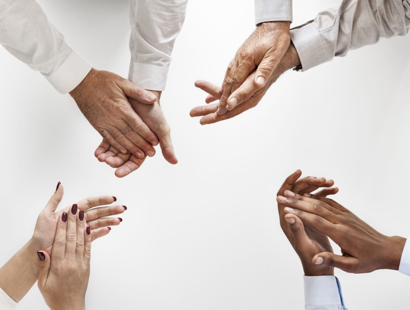 tags, hand, cooperation, connection, support, cheering, diversity, human limb, applause, black people, african, team building, white background, westerner