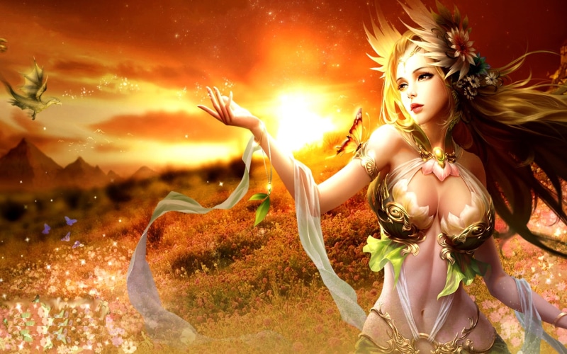 hd, skin, nature, angels, goddess, league, gorgeous, art, sylvia, sunset, 1080P