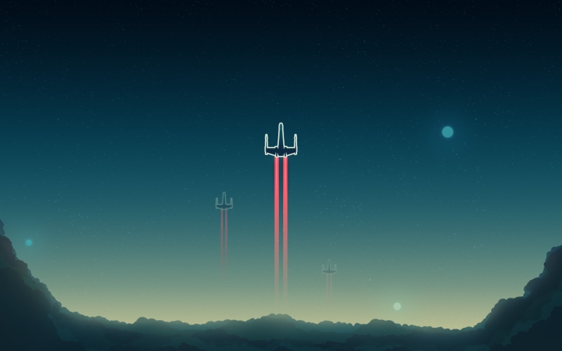 digital, Starfighter, 4K, X-wing, aircraft, 4K, Minimal