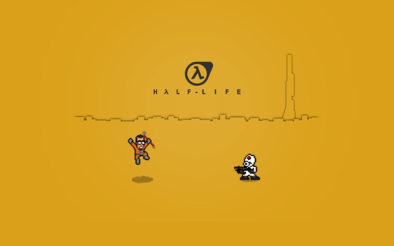 720P, pixelated, Half-Life, Half-Life 2, Valve, Gordon man, Combine, Valve Corporation, video games