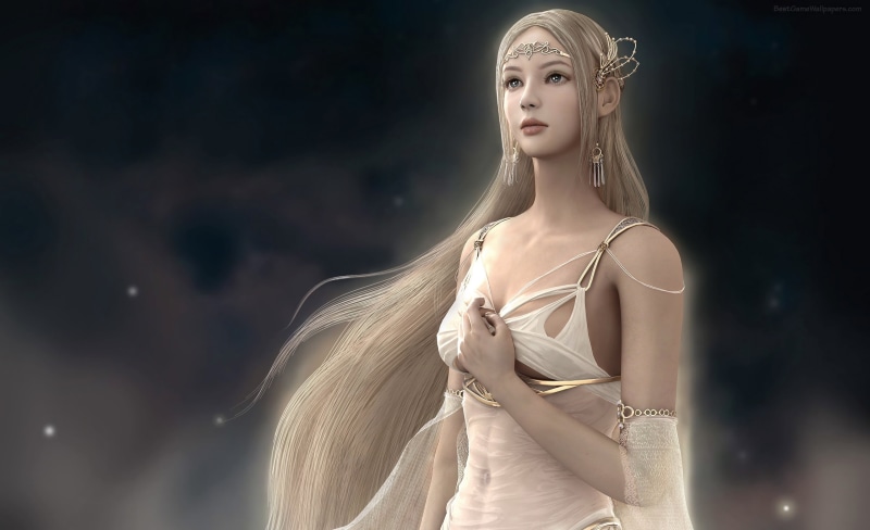 Raina, Shaiya: Light and Darkness, Rendered, A Light Deity, 2K