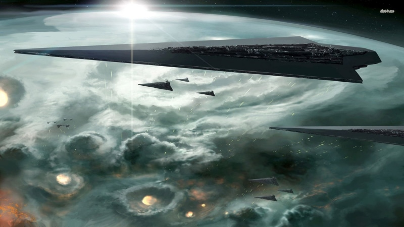 science fiction, spaceship, Super Star Destroyer, space, 1080P, Star Wars