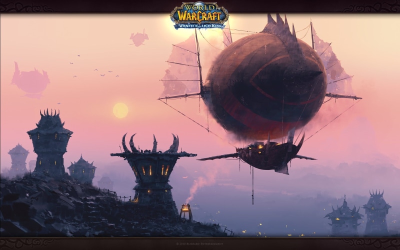720P, art, zeppelin, Orgrimmar, warcraft, video, hd, world of warcraft, games, world, x