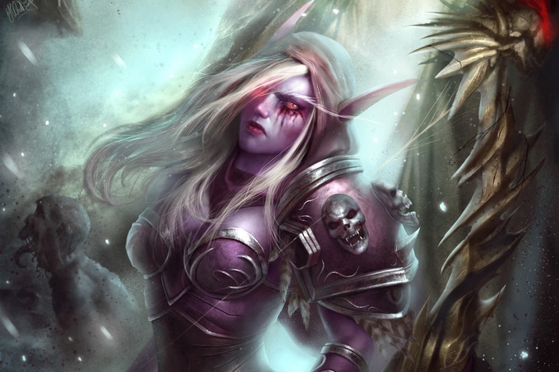 Sylvanas, Vladyslav Kutuzov, Fanart, 1080P, WOW, High Elf, Sylvanas Windrunner, Silvana, WarCraft 3, Mistress Sylvanas, Windrunner, by Vladyslav Kutuzov