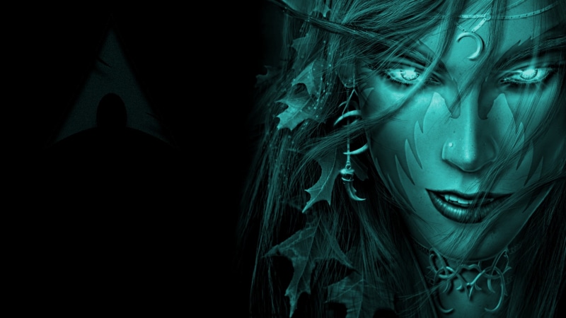 women, Night Elves, one person, front view, fantasy girl, world, close-up, dark, portrait, night, Arch Linux, Warcraft III, contemplation, beauty
