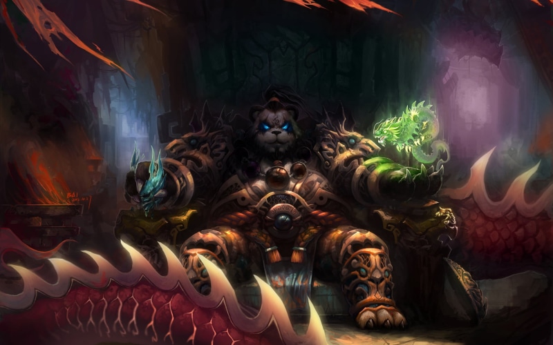monk, no people, magic, craft, World of Warcraft, religion, Panda, architecture, pattern, belief, 1080P, Mists of Pandaria, ceiling, illuminated