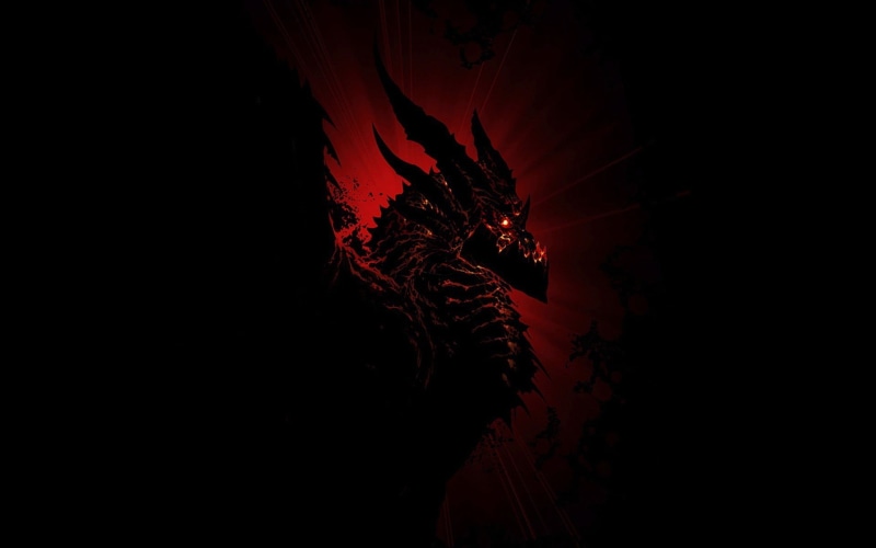 night,  World of Warcraft, illuminated, sign, beauty in nature, land, glowing, dark, Hearthstone, silhouette, red, geology, 1080P, physical geography