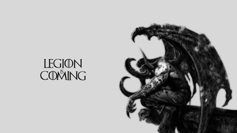 studio shot, text, Illidan, Legion, demon, capital letter, representation, profile view, copy space, indoors, message, World of Warcraft, illustration