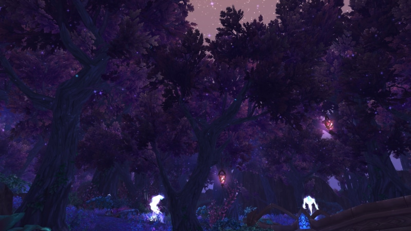 group of people, beauty in nature, illuminated, people, leisure activity, men, outdoors, purple, lifestyles, World of Warcraft, growth, plant, World of Warcraft: Warlords of Draenor