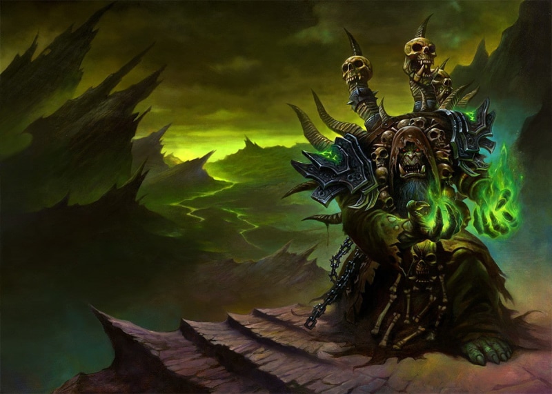 480P, World of Warcraft  video games  Guldan  World of Warcraft: Warlords of Draenor  fantasy art