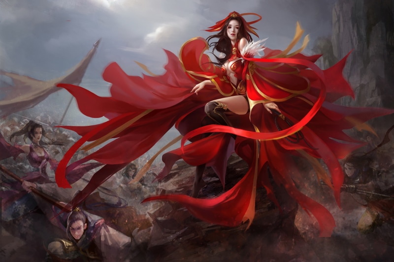 location, girl, fantasy, China Fantasy Battle, 2K, the game, art, Great but Cheap Fantasy Battle