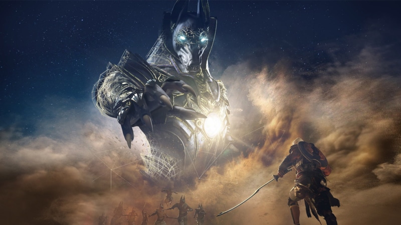 sky, spectator, nature, male likeness, cloud - sky, helmet, arts culture and entertainment, illuminated, Assassins creed Origins, representation, Assassins Creed: Origins